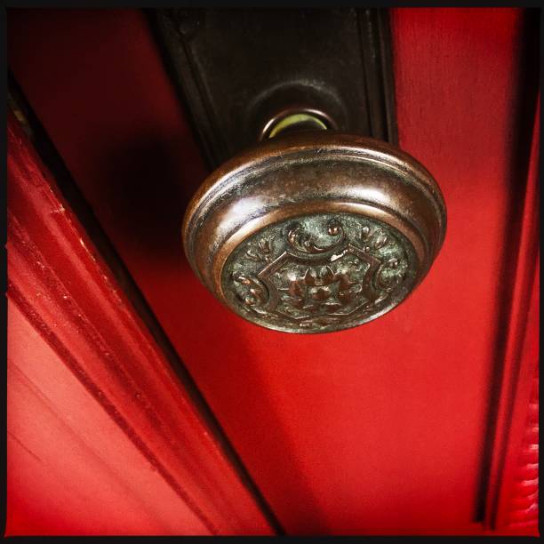 Door Knob on Red Door