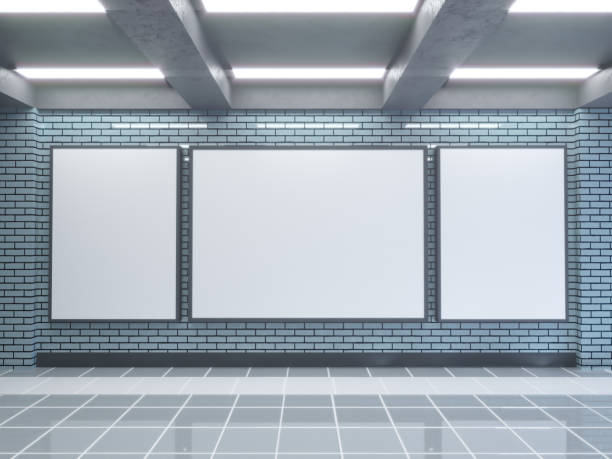istock large poster at metro station 3d illustration  space,  station,  subway,  template,  three,  underground,  up,  wall,  white 950186686