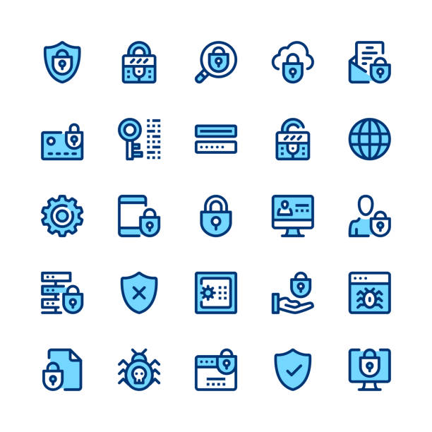 Computer protection, internet security, privacy line icons set. Modern graphic design concepts, simple symbols, linear stroke web elements, pictograms collection. Minimal thin line design. Premium quality. Pixel perfect. Vector outline icons Computer protection, internet security, privacy line icons set. Modern graphic design concepts, simple symbols, linear stroke web elements, pictograms collection. Minimal thin line design. Premium quality. Pixel perfect. Vector outline icons antivirus software stock illustrations