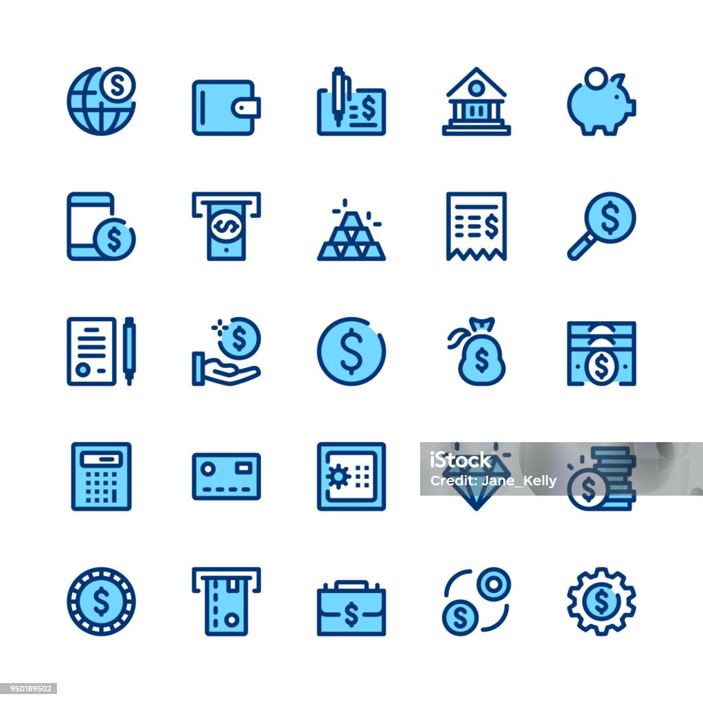 Banking, money, finance line icons set. Modern graphic design concepts, simple symbols, linear stroke web elements, pictograms collection. Minimal thin line design. Premium quality. Pixel perfect. Vector outline icons Icon Symbol stock vector