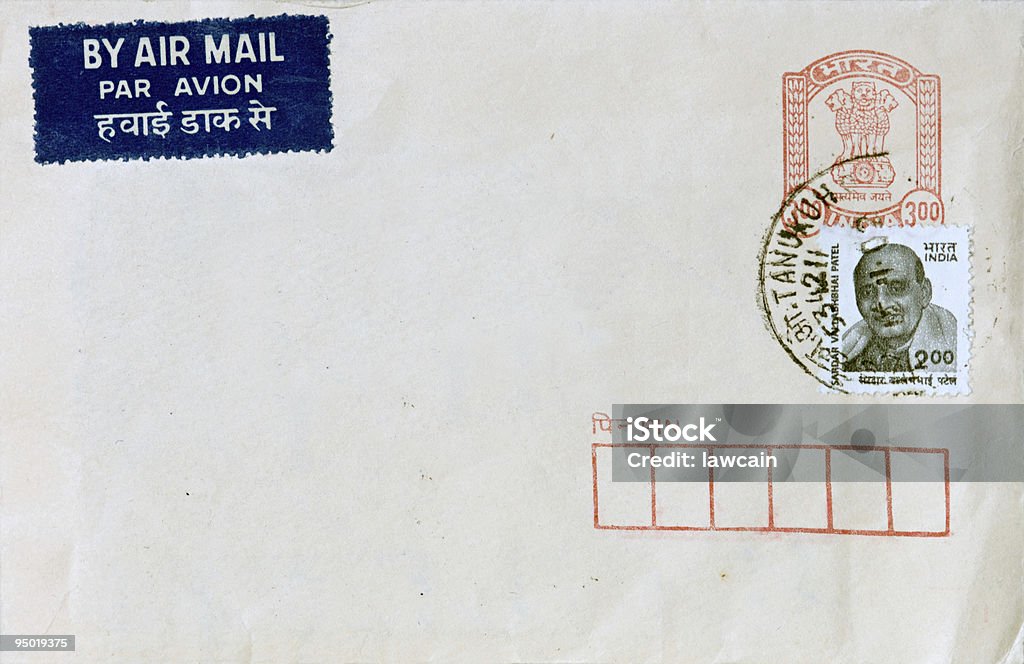 Air Mail from India  Air Mail Stock Photo
