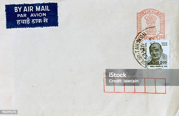Air Mail From India Stock Photo - Download Image Now - Air Mail, India, Postage Stamp