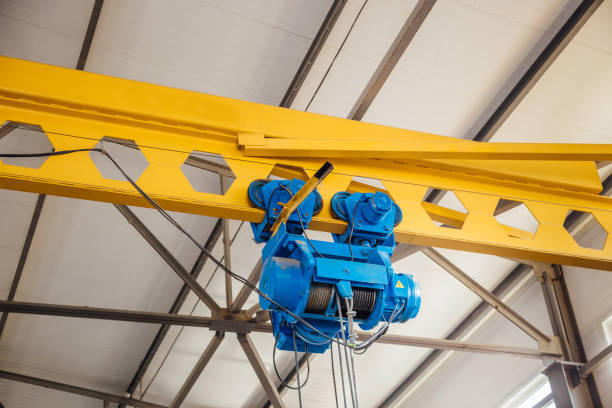 istock Industrial overhead crane in factory 950193816