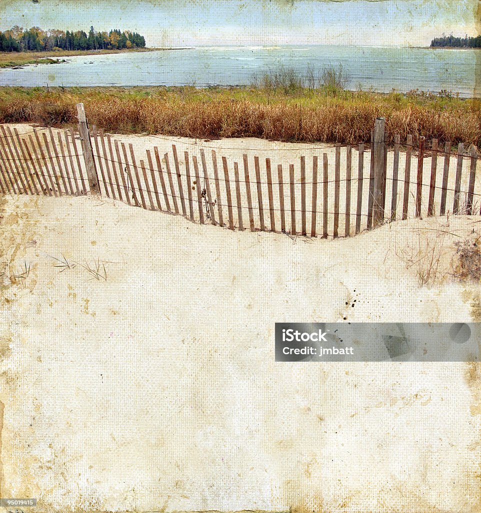 Strand auf einem Grunge Hintergrund - Lizenzfrei Aquarelleffekt Stock-Foto