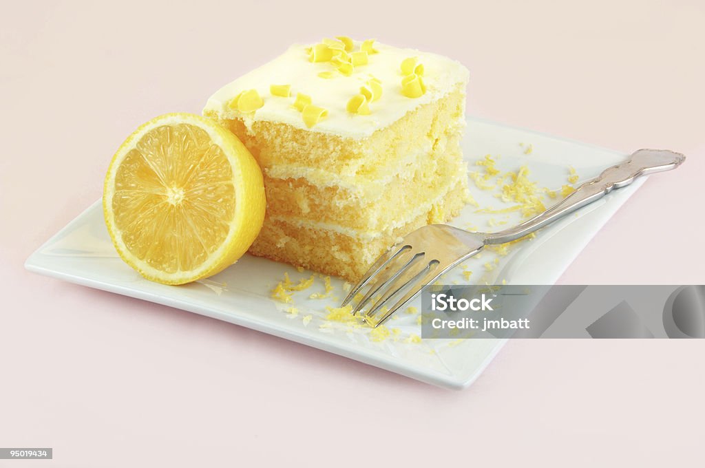 레몬색 케이크 - 로열티 프리 레몬 케이크 스톡 사진