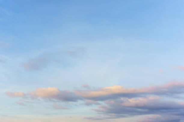 istock blue sky with clouds in evening or dusk for abstract background. Beautiful and Amazing azure sky with clouds when twilight. copy space for text. 950196506