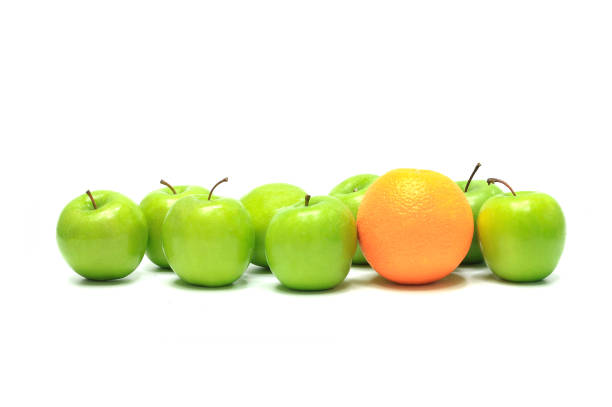 orange and group of apples