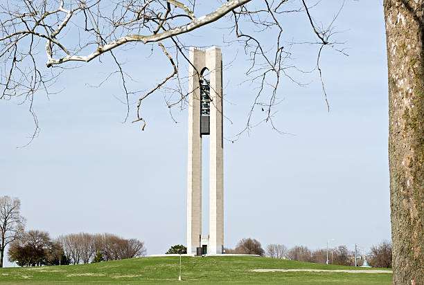 Carillon Bell Tower in Spring  dayton ohio photos stock pictures, royalty-free photos & images