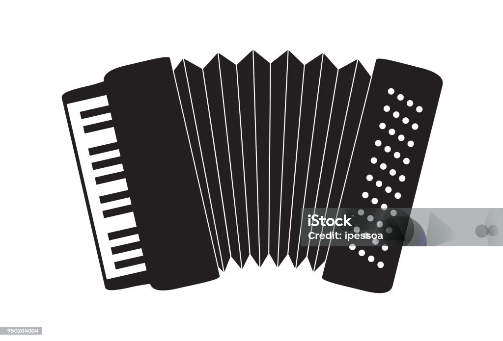 accordion icon accordion forró tango waltz on white background icon of accordion, musical instrument also known as accordion. used to play forró. Accordion - Instrument stock vector