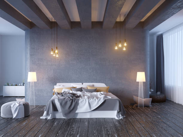 istock mock up poster with vintage pastel hipster minimalism loft interior background, 3D rendering, 3D illustration 950204162