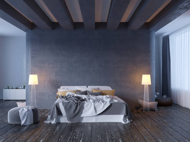 istock mock up poster with vintage pastel hipster minimalism loft interior background, 3D rendering, 3D illustration 950204180