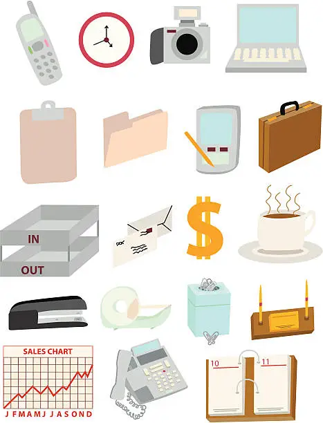 Vector illustration of Business Icons