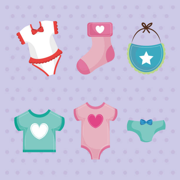 istock baby shower card with set icons 950216640