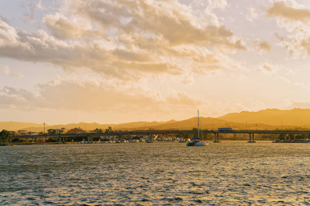 istock Sunset at Harbor with ships Olbia Sardinia 950217396