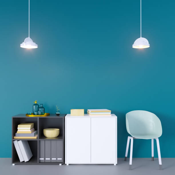 istock Mock up poster, hipster, 3d illustration poster,  rendering,  retro,  room,  style,  template,  toy,  up,  wall,  white 950220198