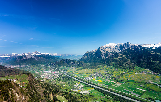 Spherical panorama of Grimsel and Furka pass, Switzerland