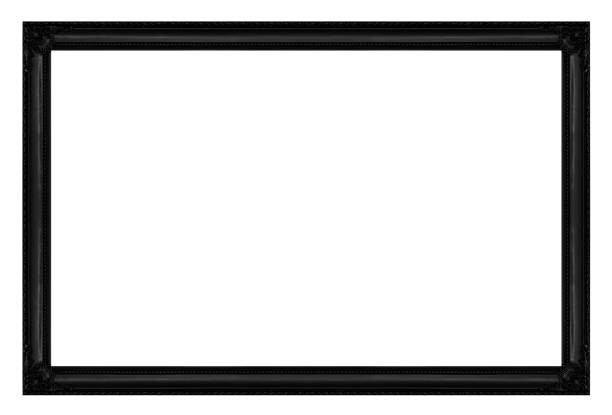 Film strip template with frames, empty developed black and white 135 type (35mm) in negative and positive isolated on white background with work path.