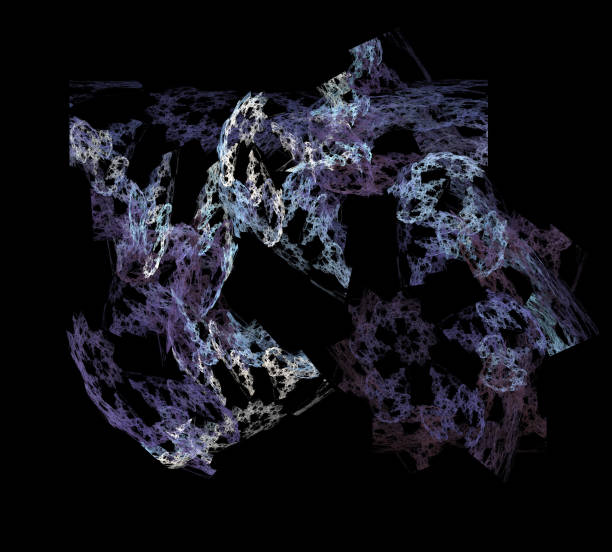 istock image of one Digital Fractal on Black Color 950243490