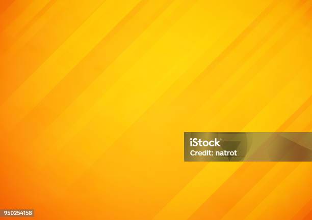 Abstract Orange Vector Background With Stripes Stock Illustration - Download Image Now - Backgrounds, Yellow, Orange Background