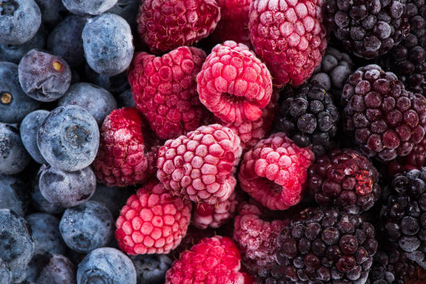 istock Frozen blackberry,raspberry and blueberry fruints 950266470
