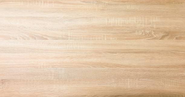 istock wood texture background, light oak wooden planks pattern table top view. 950267370