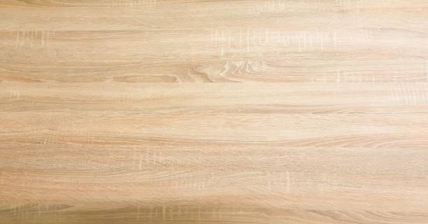 istock wood texture background, light oak wooden planks pattern table top view. 950267404