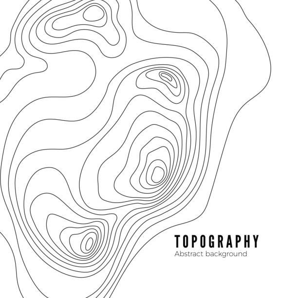 ilustraciones, imágenes clip art, dibujos animados e iconos de stock de mapa de la topografía del paisaje geodesia textura de línea. patrón de fondo vector - non rural scene