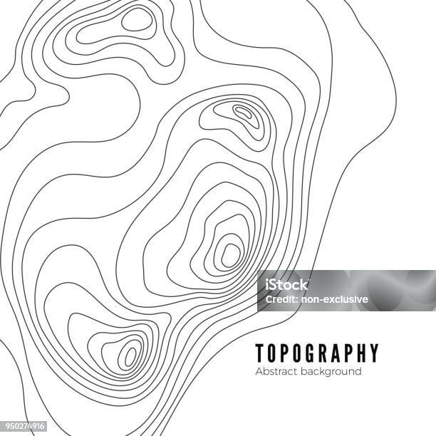 Paysage Géodésie Topographie Carte Ligne Texture Vector Background Pattern Vecteurs libres de droits et plus d'images vectorielles de Topographie