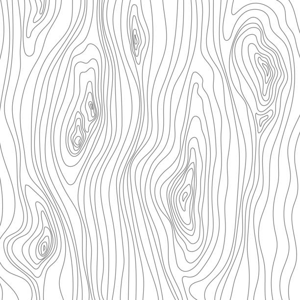 эскиз текстуры дерева. поверхность зернового покрова. деревянные волокна. векторный фон - construction material wood wood grain timber stock illustrations