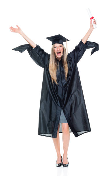 istock Female student graduating holding diploma 950279568