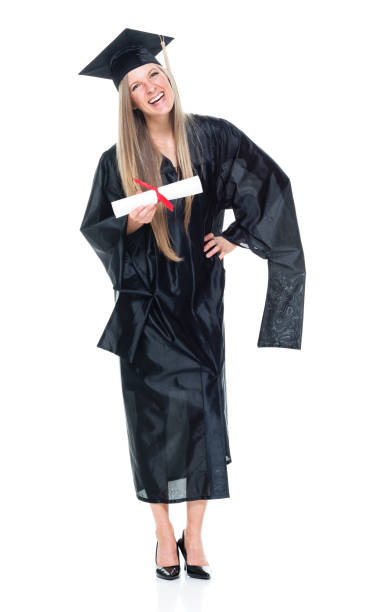 istock Female student graduating holding diploma 950279634