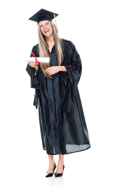 istock Female student graduating holding diploma 950279646