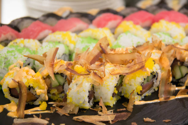 istock Sushi Set nigiri and sushi rolls 950279876