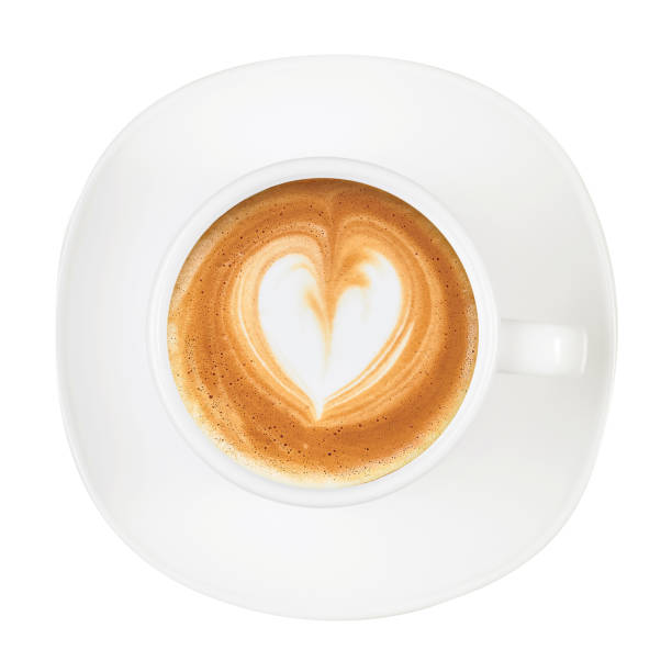 istock White cup and saucer coffee capuccino  heart 950288008