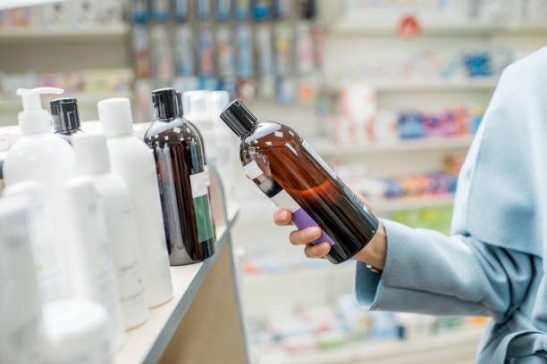 istock Taking a bottle with cosmetics in te pharmacy 950292256