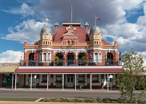 Kalgoorlie, Australia - January 27, 2018: Historic buildings of the city of Kalgoorlie on January 27, 2018 in Western Australia
