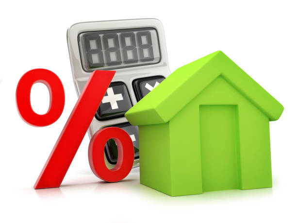 istock Calculator, percent and abstract home 950296866