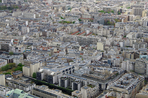 Aerial view of Paris Cityscape