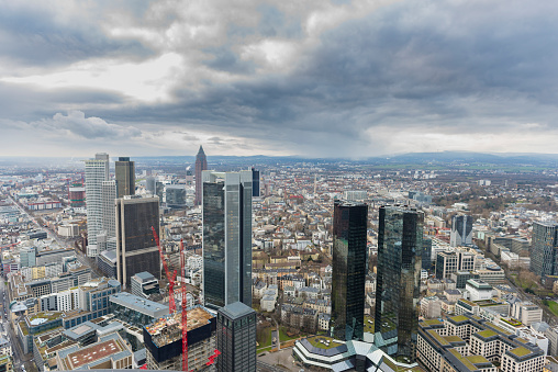 Panoramic view of Frankfurt, Germany.