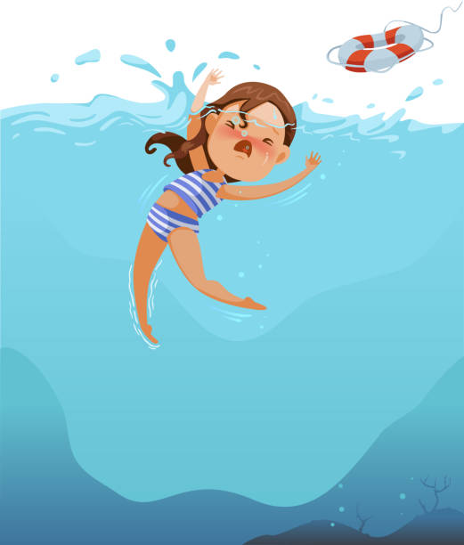 ilustraciones, imágenes clip art, dibujos animados e iconos de stock de ahogarse  - inflatable equipment assistance backgrounds