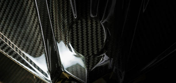 istock Black carbon fiber composite material background 950300788