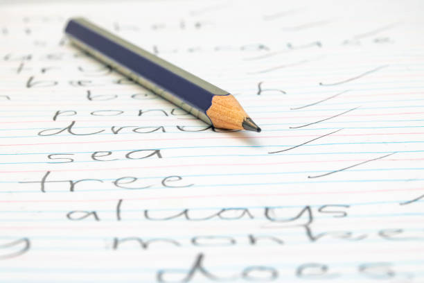 istock Elementary School English Spelling Test and Pencil 950309520