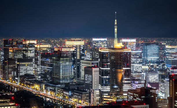 istock Panorama of Tokyo night view 950322848