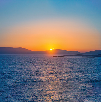 sunset sun and sea background pattern