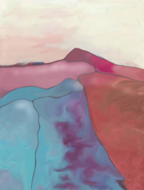 istock Abstract digital painted fantasy landscape or background 950332458