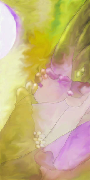 istock Abstract digital painted fantasy landscape or background 950332738