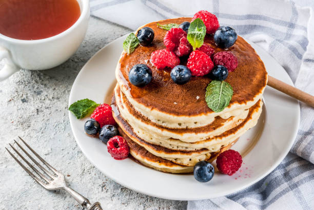 istock American pancakes with fresh berries 950337054