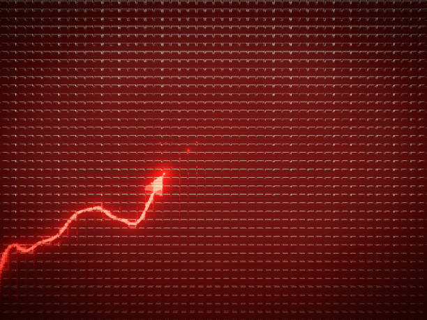 istock Red trend as symbol of financial growth. Useful for analy 950341266
