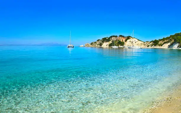 Photo of landscape of Ithaca beach Greece