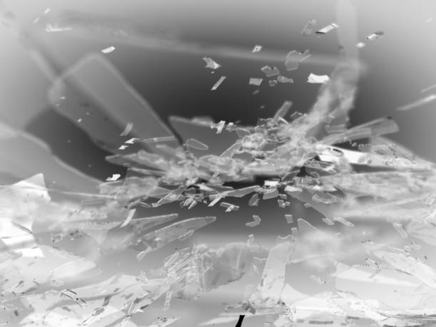 istock Breaking and Destructed glass on white 950341660